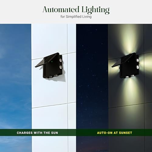 Dylect® Eco LED Solar Light, 4-Way Solar Wall Washer Light Outdoor for Garden, Terrace, Doorway, Upto 12Hr Working, Auto On-Off (3000K, Warm White) - Image 4