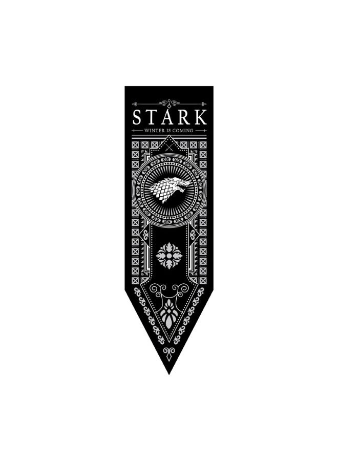 Starck House Flag from the "Game of Thrones" Series - 150 × 47 cm - Woven Flag for Outdoor Walls，Indoor & Outdoor Decorative Banners, National Day Party Banners