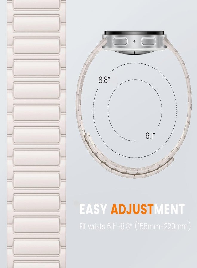 BandRain Magnetic Bands Compatible with Samsung Galaxy Watch 8 Band 40mm 44mm/Galaxy Watch 8 Classic 46mm, Soft Silicone Strong Magnet Sport Strap for Galaxy Watch 8/8 Classic 2025 Women Men - Image 5