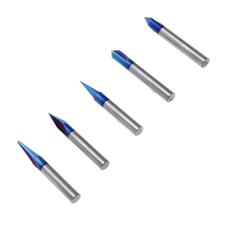 Aramox Alloy 15 20 30 60 90 Degree CNC Router Bits Set for Wood Carving Plywood Acrylic Cutting - Image 3