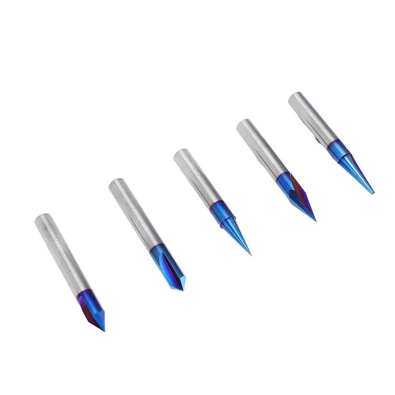 Aramox Alloy 15 20 30 60 90 Degree CNC Router Bits Set for Wood Carving Plywood Acrylic Cutting - Image 4