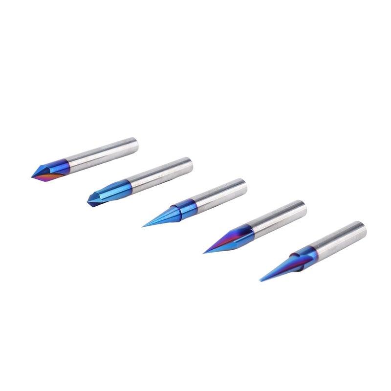 Aramox Alloy 15 20 30 60 90 Degree CNC Router Bits Set for Wood Carving Plywood Acrylic Cutting - Image 1