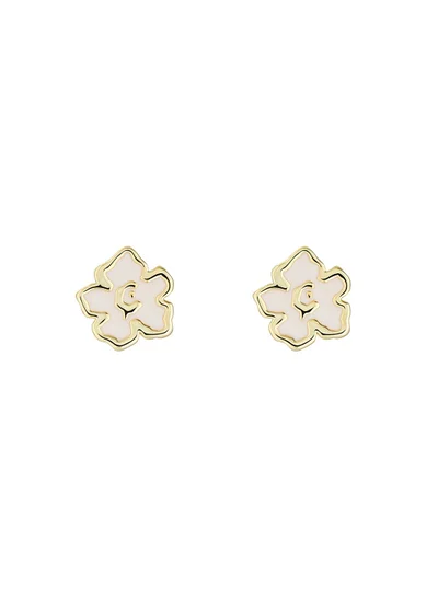 Ted Baker Lenana Magnolia Lillifora Enamel Stud Earrings
