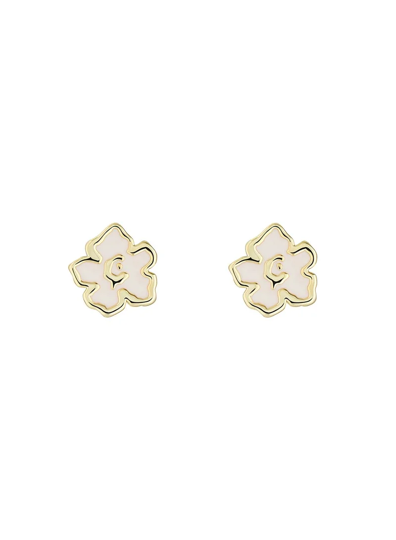 Ted Baker Lenana Magnolia Lillifora Enamel Stud Earrings