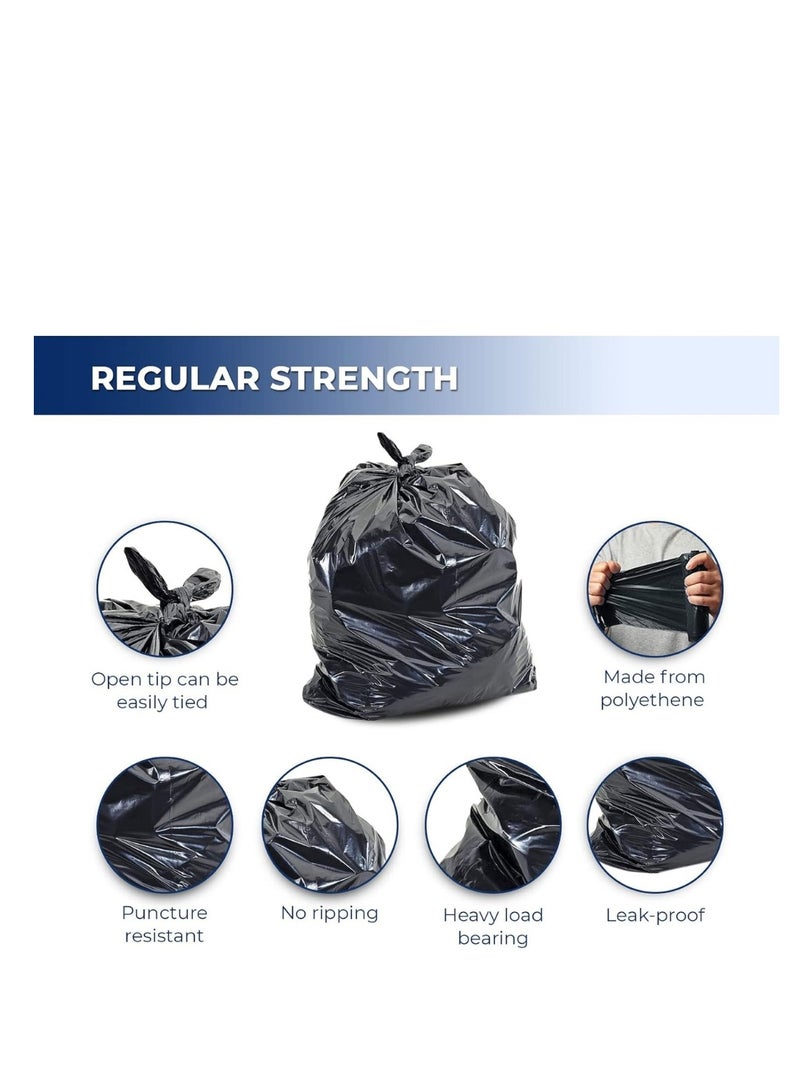 أكياس القمامة السوداء القابلة للتحلل - 90x110، قوية التحمل HDPE، 30 ميكرون، عبوة من 14 - Image 2