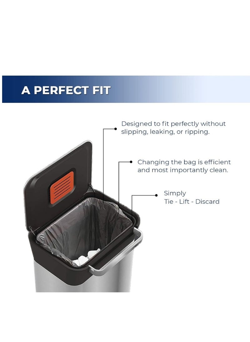 أكياس القمامة السوداء القابلة للتحلل - 90x110، قوية التحمل HDPE، 30 ميكرون، عبوة من 14 - Image 3