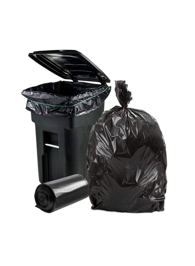 أكياس القمامة السوداء القابلة للتحلل - 90x110، قوية التحمل HDPE، 30 ميكرون، عبوة من 14 - Image 1