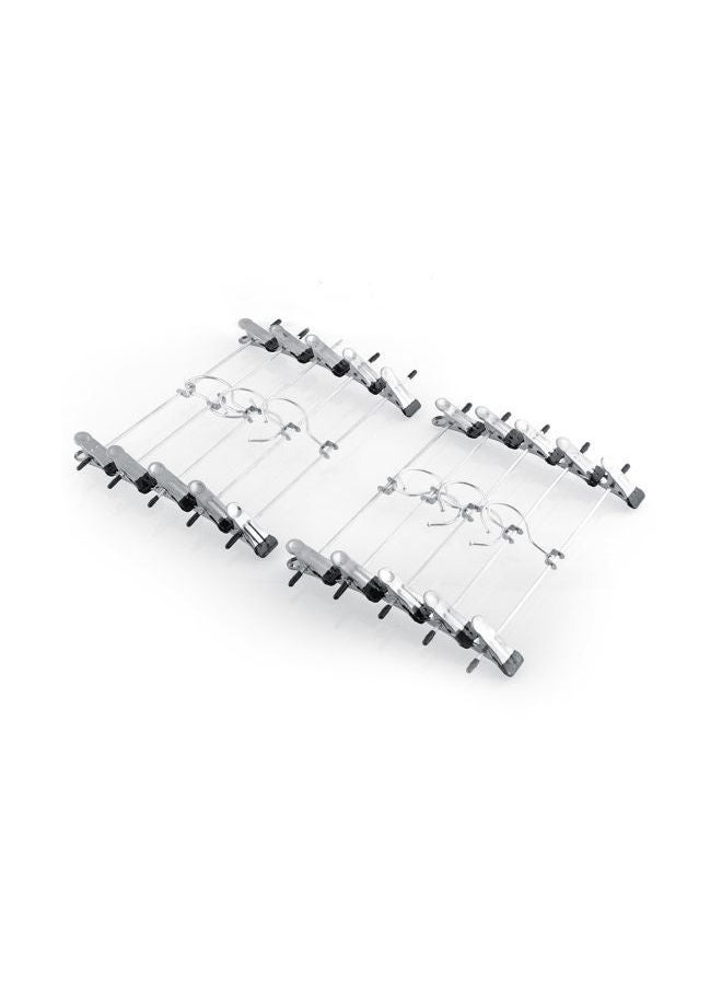 HOMESTAR - 10-Piece Hanger Set, Clothes Hanger Steel Stand Hanger Pants Skirt Clothes Adult Clothing Rotatable Holder Adjustable Non-Slip Clips Hangers - Image 1