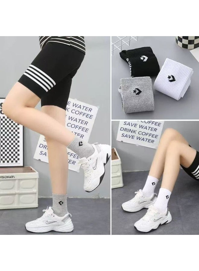 كونفرس جوارب كونفيرس بيضاء حتى منتصف الساق، ثلاثة في واحد - Image 2