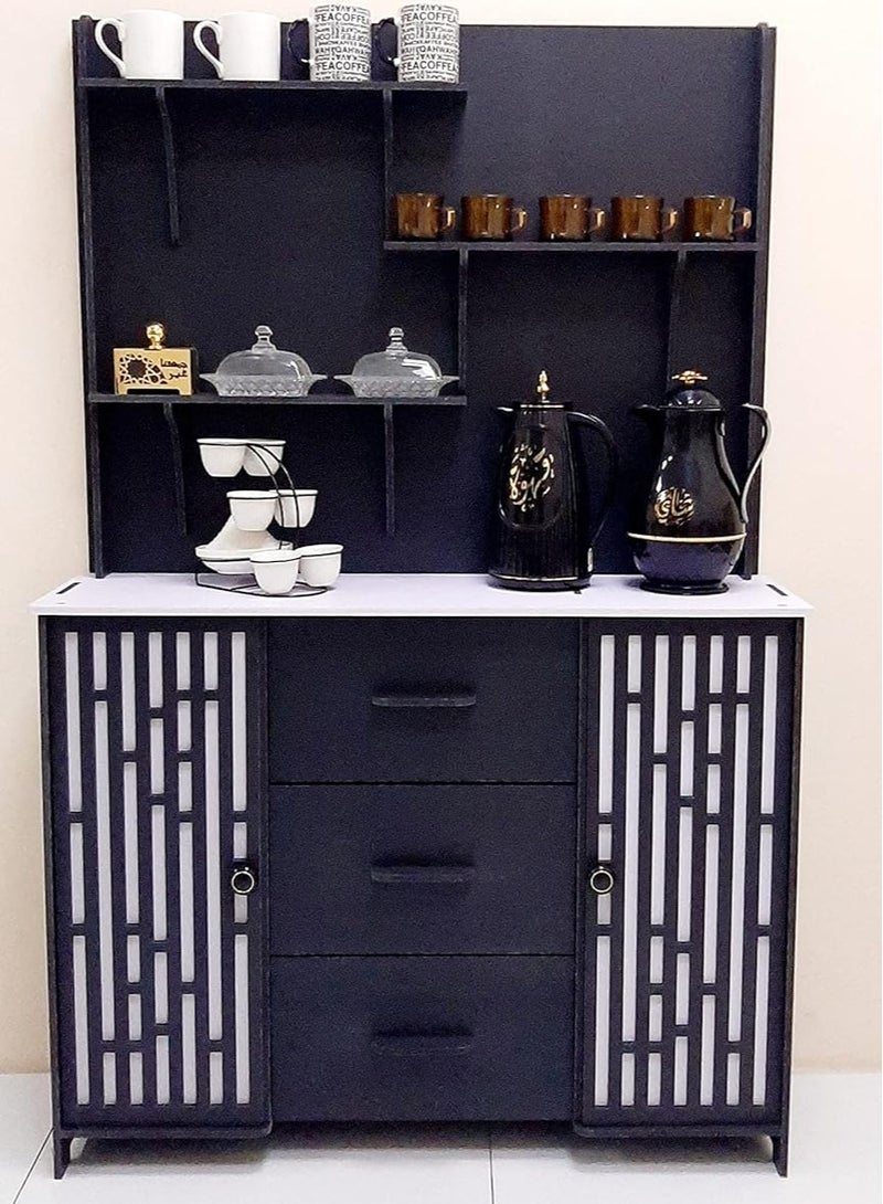 TPGP A large coffee corner made of reinforced plastic for easy movement and installation. It consists of several shelves and a storage space at the bottom that fits with most furniture - Image 1