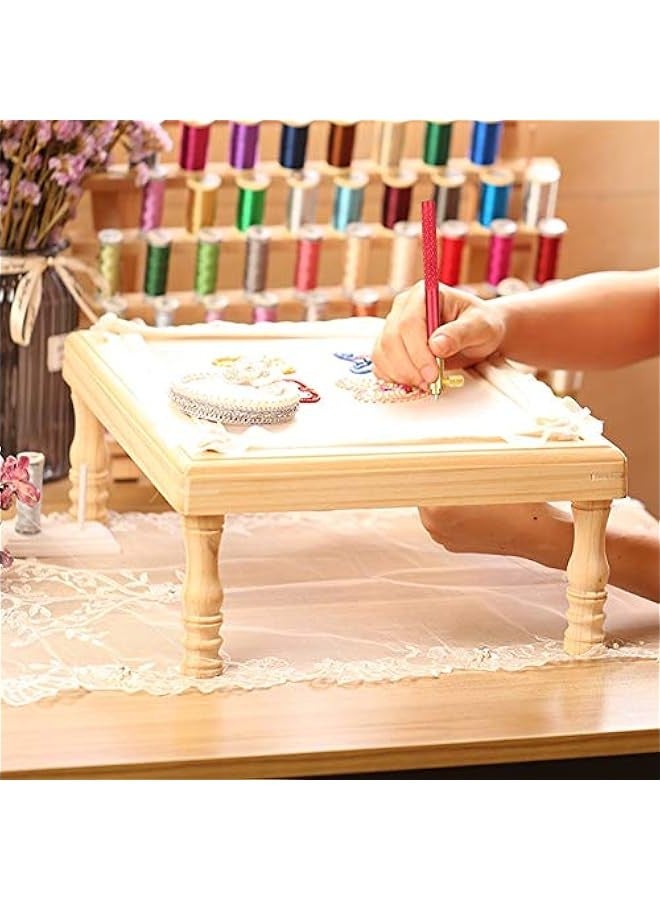 Embroidery Crochet Hooks with 3 Needles, Tambour Hook Embroidery Needle, French Crochet Embroidery Beading Tool Set, Embroidery Beading Needle Tools Sequin Beads(Wooden French Embroidery Needle) - Image 1