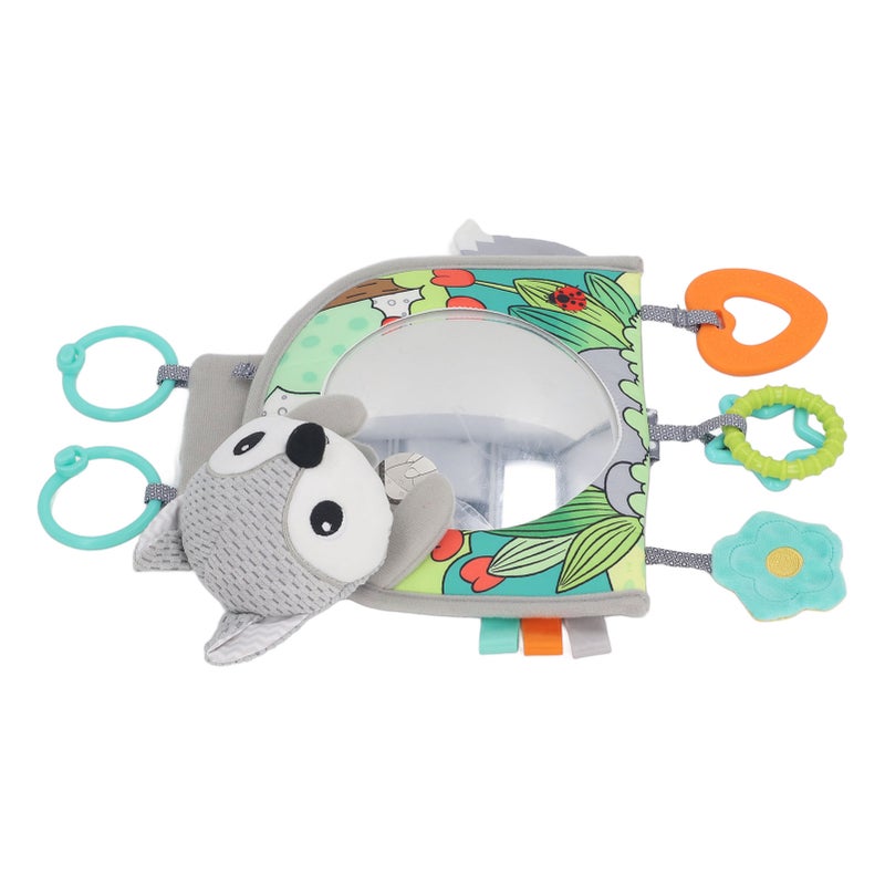 Infant Car Toy with Mirror Enhances Sensory Fine Motor Skills Soft Fabric Rear Facing Mirror Car Toy for Newborns Type 1 - Image 5