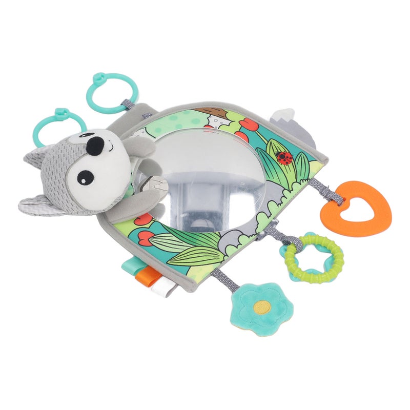 Infant Car Toy with Mirror Enhances Sensory Fine Motor Skills Soft Fabric Rear Facing Mirror Car Toy for Newborns Type 1 - Image 2