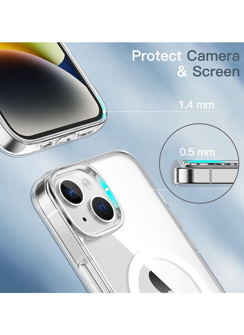 Generic - Magsafe Case for iPhone 13 Magsafe Clear Cover Magnetic Wireless Charging Support, Shockproof Protection, Scratch-Resistant for iPhone 13 - Clear - Image 1