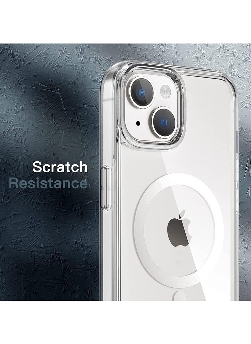 Generic - Magsafe Case for iPhone 13 Magsafe Clear Cover Magnetic Wireless Charging Support, Shockproof Protection, Scratch-Resistant for iPhone 13 - Clear - Image 1