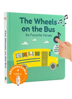 Generic Books The Wheels on The Bus Book | New Rechargeable Musical Book, No More Batteries | Books for 1 Year Old | Wheels on The Bus Toy | Musical Book for Toddlers 1-3 | Musical Toy for Toddlers  - Image 1