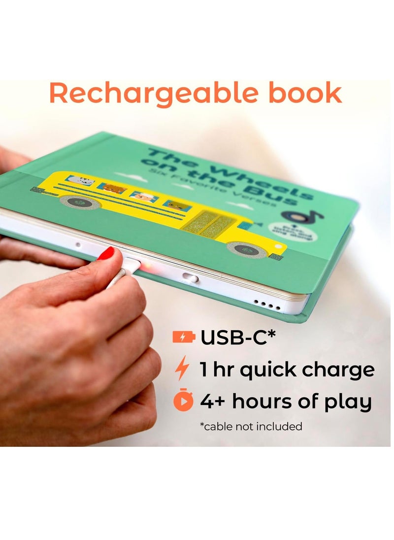 Books The Wheels on The Bus Book | New Rechargeable Musical Book, No More Batteries | Books for 1 Year Old | Wheels on The Bus Toy | Musical Book for Toddlers 1-3 | Musical Toy for Toddlers  - Image 2