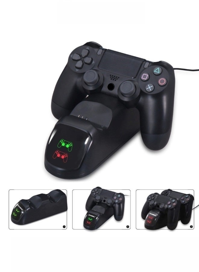 Dual Charging Dock With USB Cable For Play Station 4 Wireless Controller with Charging Status Display Screen - Image 1