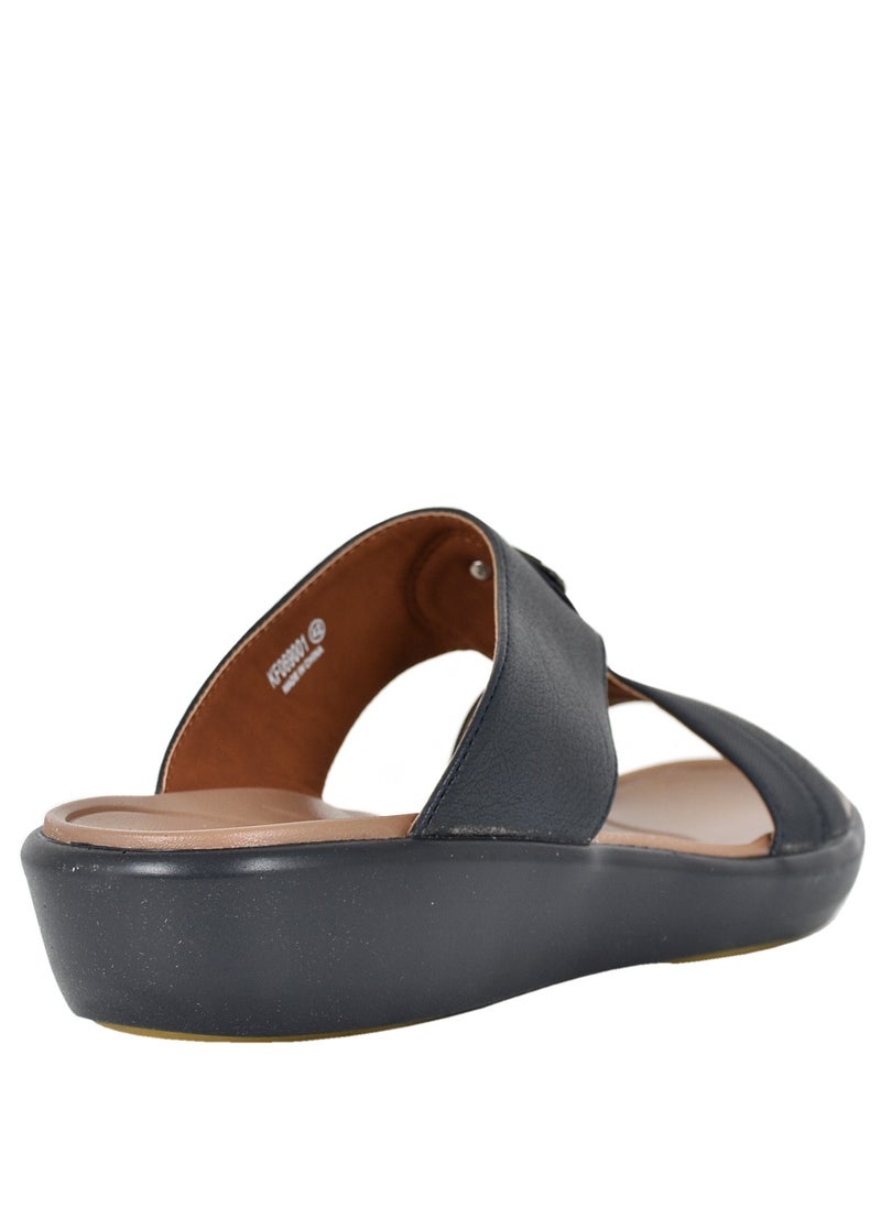 Ferrini - Mens Ferrini Slip-On Arabic Sandals Navy - Image 1
