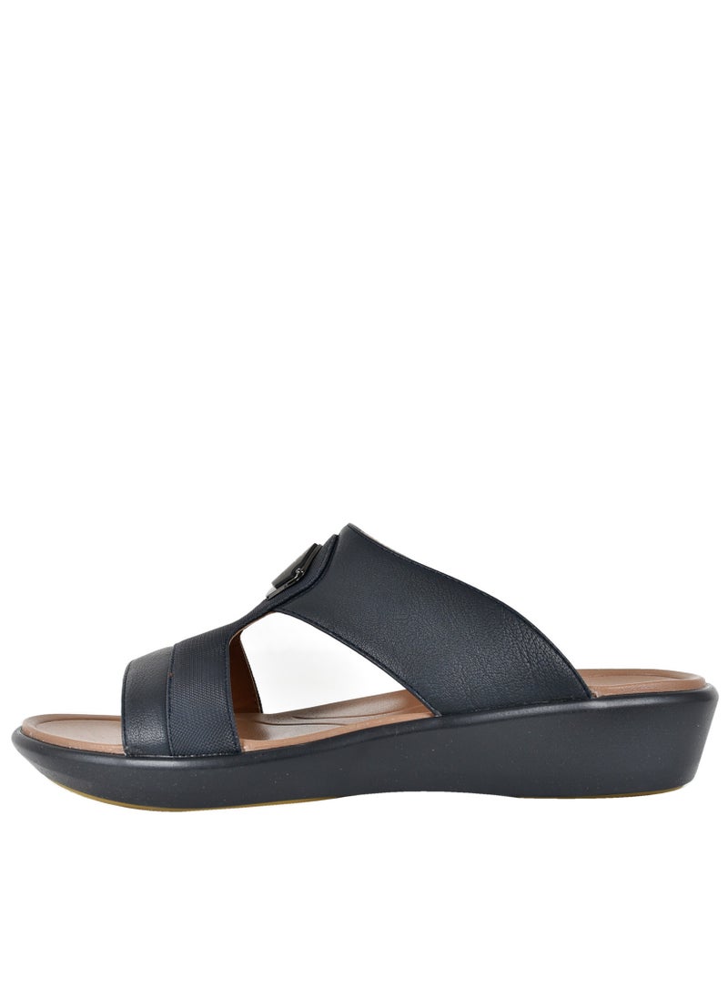 Ferrini - Mens Ferrini Slip-On Arabic Sandals Navy - Image 1