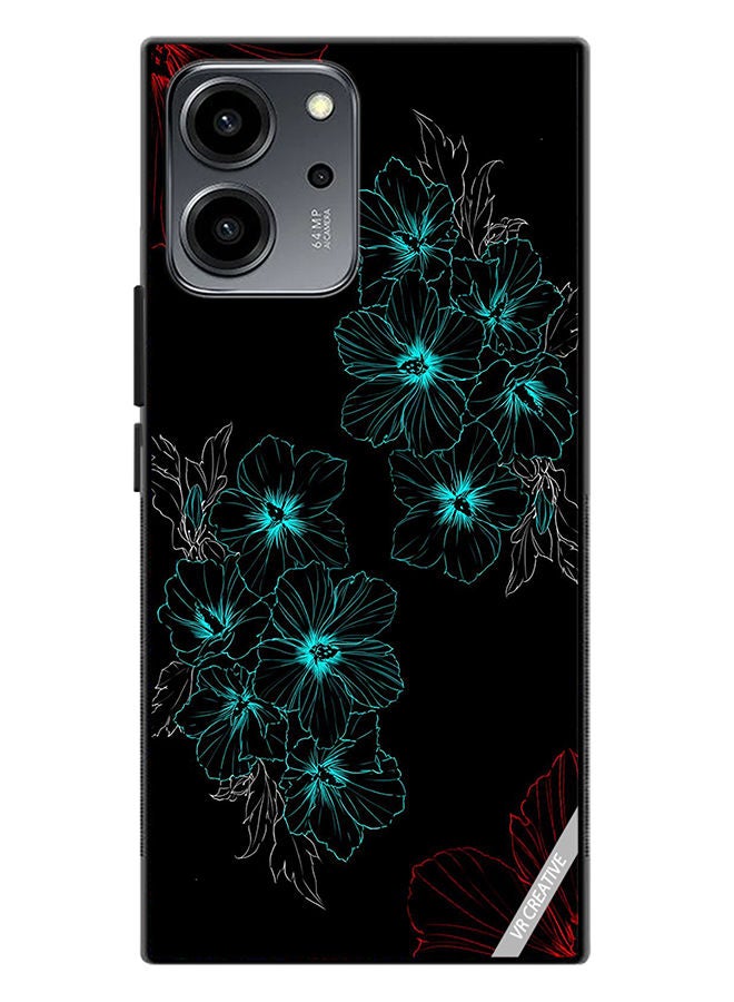 VR CREATIVE Protective Case Cover For Honor 80 SE Flower Design Multicolour - Image 1