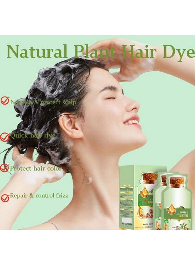 QUAAM Bubble Plant Hair Dyenew Botanical Bubble Hair Dye Hair Dye Shampoo For Women Men 20Ml 10Packs/Box (Chestnut Brown) - Image 2