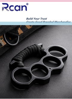 Rcan 2 Pieces Toy Fingers Ring Defense 4 Fingers Ring Thickened Pure Steel Hand Buckle Suitable for Outdoor Use  - Image 5