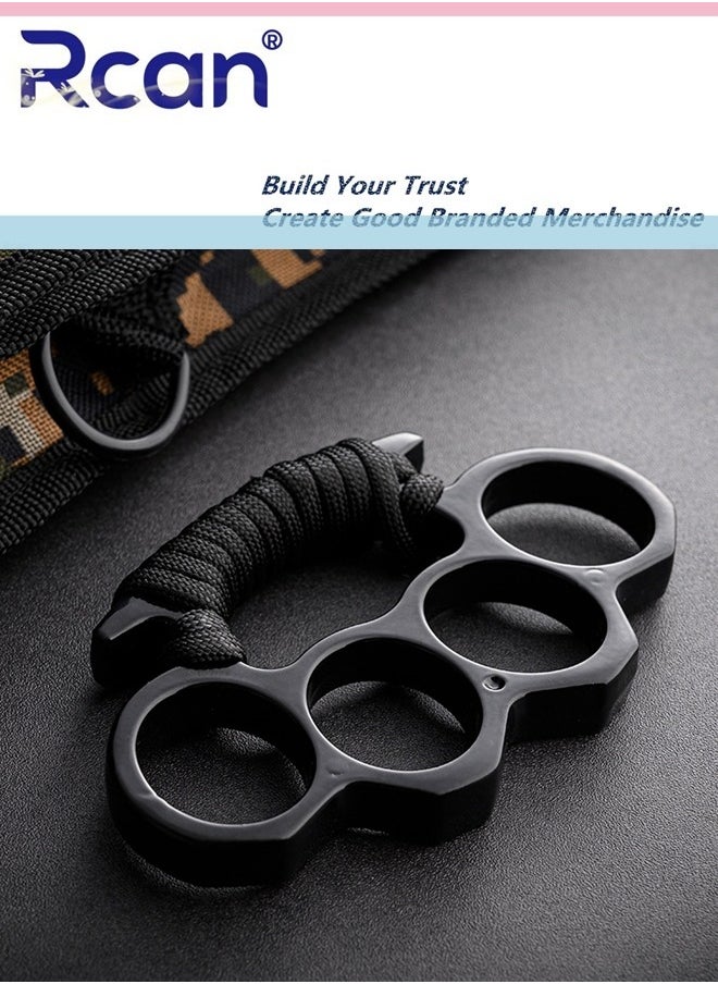 Rcan 2 Pieces Toy Fingers Ring Defense 4 Fingers Ring Thickened Pure Steel Hand Buckle Suitable for Outdoor Use  - Image 5