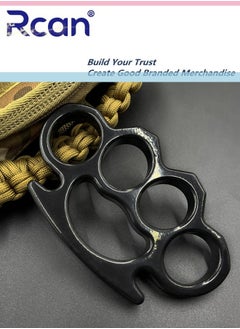 Rcan 2 Pieces Toy Fingers Ring Defense 4 Fingers Ring Thickened Pure Steel Hand Buckle Suitable for Outdoor Use  - Image 4