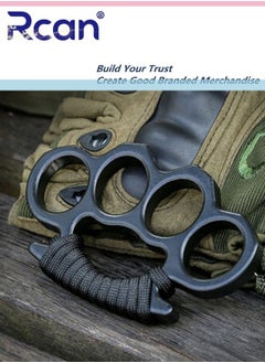 Rcan 2 Pieces Toy Fingers Ring Defense 4 Fingers Ring Thickened Pure Steel Hand Buckle Suitable for Outdoor Use  - Image 3
