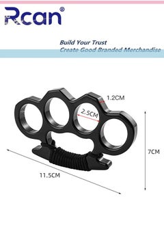 Rcan 2 Pieces Toy Fingers Ring Defense 4 Fingers Ring Thickened Pure Steel Hand Buckle Suitable for Outdoor Use  - Image 2