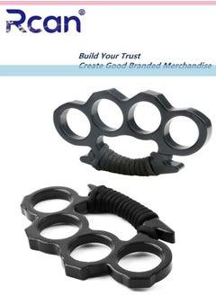 Rcan 2 Pieces Toy Fingers Ring Defense 4 Fingers Ring Thickened Pure Steel Hand Buckle Suitable for Outdoor Use  - Image 1