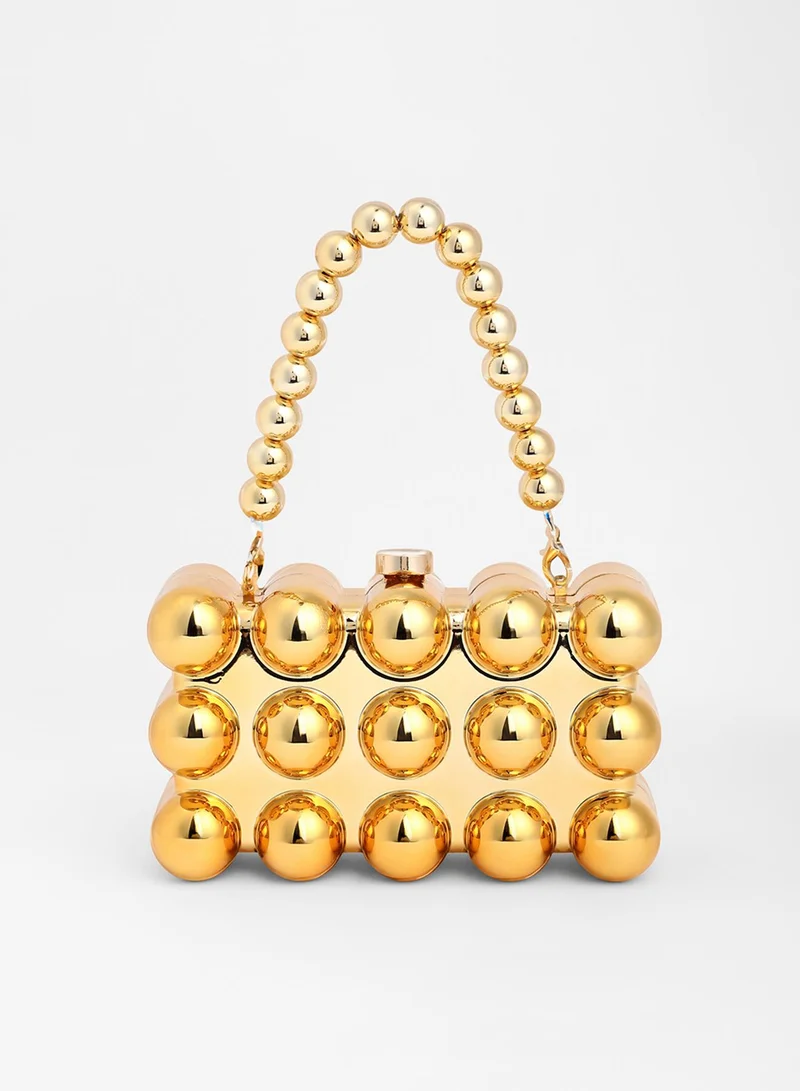 Haute Sauce Solid Push Lock Regular Acrylic Clutch Bag For Women