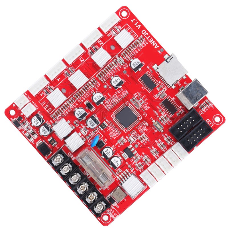 Anet 3D Printer Motherboard: 12V-24V Power Input, Highly Integrated Design - Stable Cooling Performance, On-Board A4988 Stepper Driver for Anet E12 3D Printer, Ramps 1.4 & LCD Control Boards - Image 1