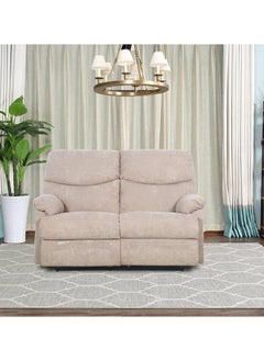 DANUBE HOME Baltimore 2 Seater Fabric Motion Recliner Modern Design Two Seat Sofas Living Room Furniture 152x99X99 cm Camel  - Image 2