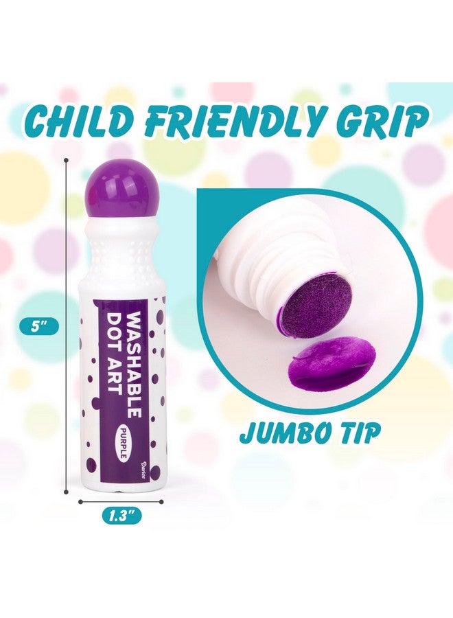 Darice أقلام تحديد قابلة للغسل من داريس للأطفال - 8 (2 أونصة لكل منها) أدوات بنغو و 50 صفحة تعليمية، غير سامة للأطفال في مرحلة ما قبل المدرسة، لوازم فنية للأطفال خالية من الفوضى، مجموعة فنون الطلاء بالنقاط - Image 4