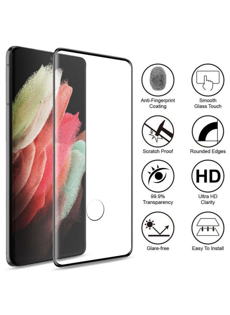 Generic - Tempered Glass Screen Protector Full HD Quality Tempered Glass Anti-Scratch Edge to Edge Coverage with Easy Installation Kit Fingerprint Unlock For Samsung Galaxy S21 Ultra - Image 1