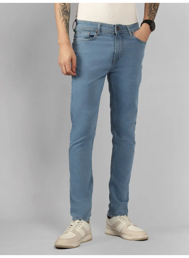 HIGH STAR Men Blue Relaxed Fit Light Fade Jeans