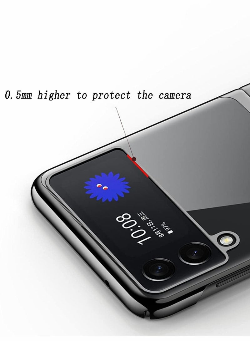 Captaintech Luxury Transparent Plating PC Crystal Cover for Samsung Galaxy Z Flip 3 - Image 2