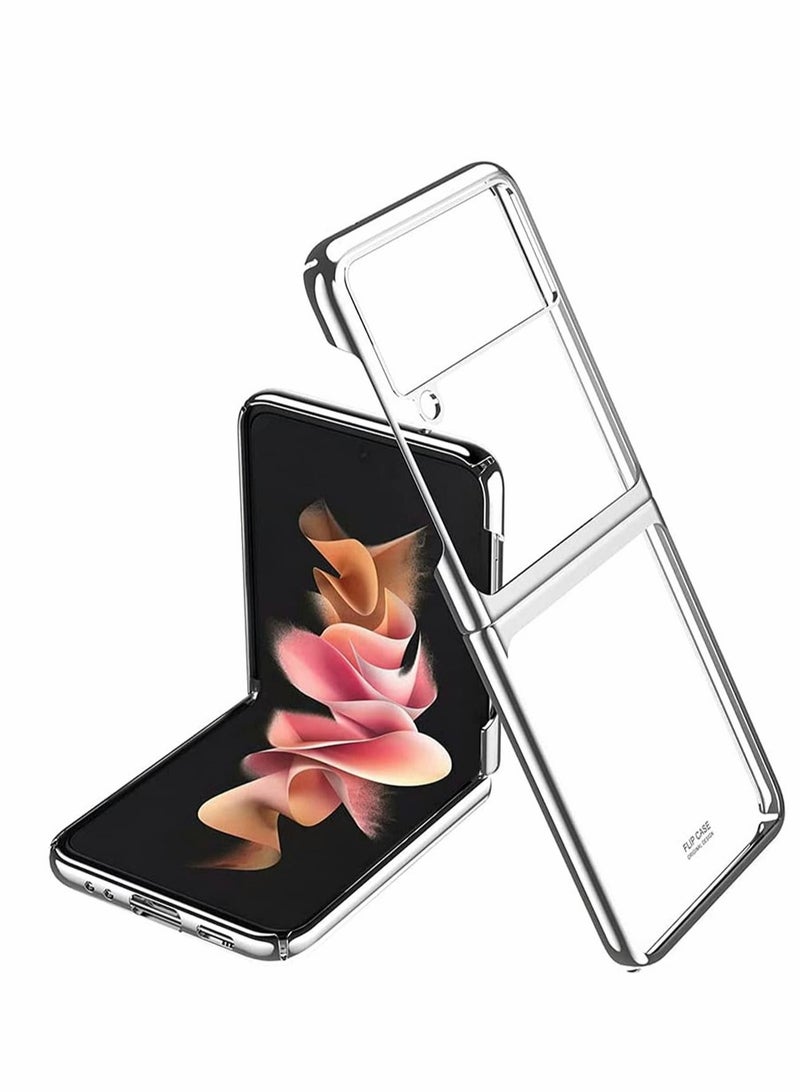 Captaintech Luxury Transparent Plating PC Crystal Cover for Samsung Galaxy Z Flip 3 - Image 1