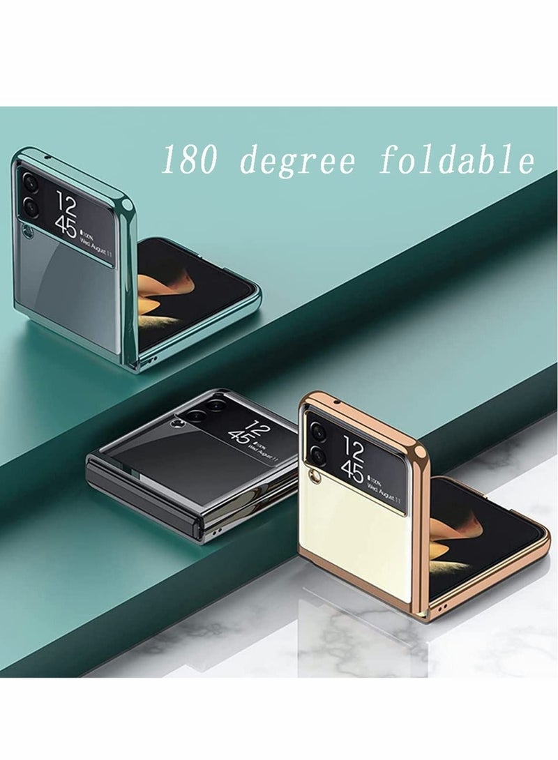 Captaintech Luxury Transparent Plating PC Crystal Cover for Samsung Galaxy Z Flip 3 - Image 5