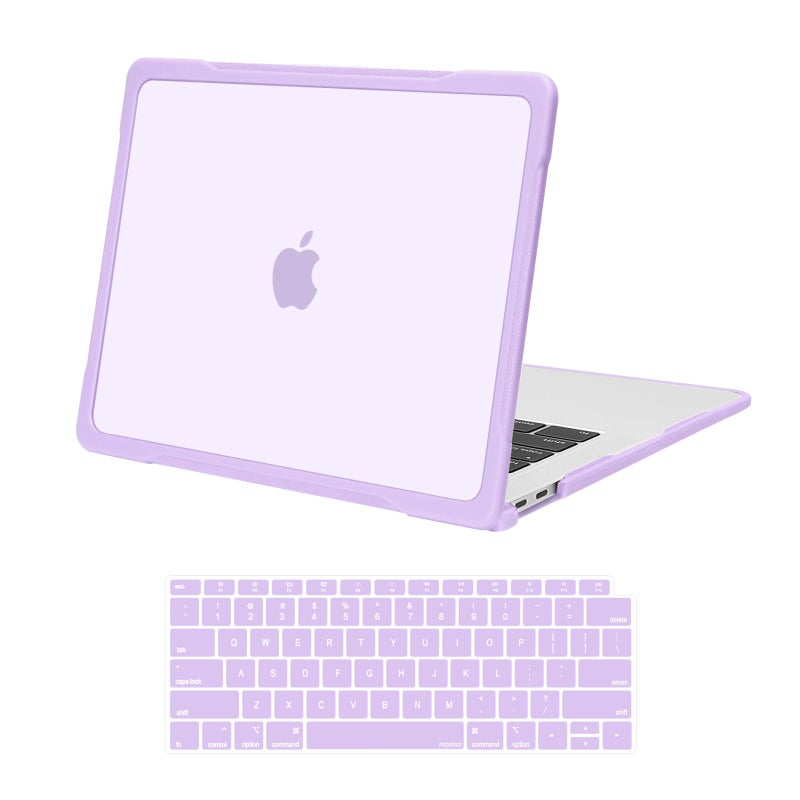 MOSISO Compatible with MacBook Air 13 inch Case M1 2021 2020 2019 2018 A2337 M1 A2179 A1932 ReducesFingerprints Case with Soft TPU Bumper ShellKeyboard Cover for MacBook Air 133 M1 Purple - Image 2