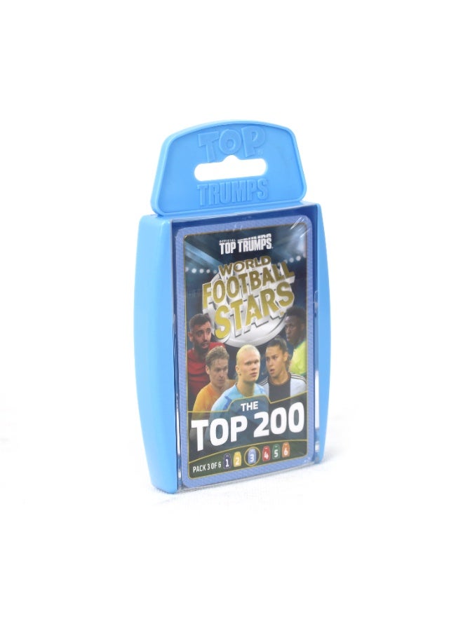 Top Trumps أعلى نجوم كرة القدم في العالم - أفضل 200 - أزرق سماوي | لعبة ورقية تعليمية | لعبة ورقية قابلة للجمع | ألعاب استراتيجية | ألعاب للأطفال والبالغين - Image 2