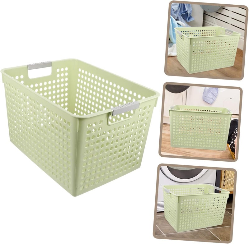 Plastic Laundry Hamper Basket Handle Breathable and Sturdy Sundries Storage Holder for Dirty Clothes Toys and Home Organization - Image 5