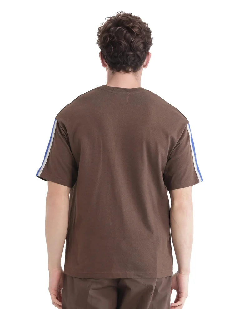 Rare Rabbit Men's Tape Detailed Boxy Fit T-Shirt