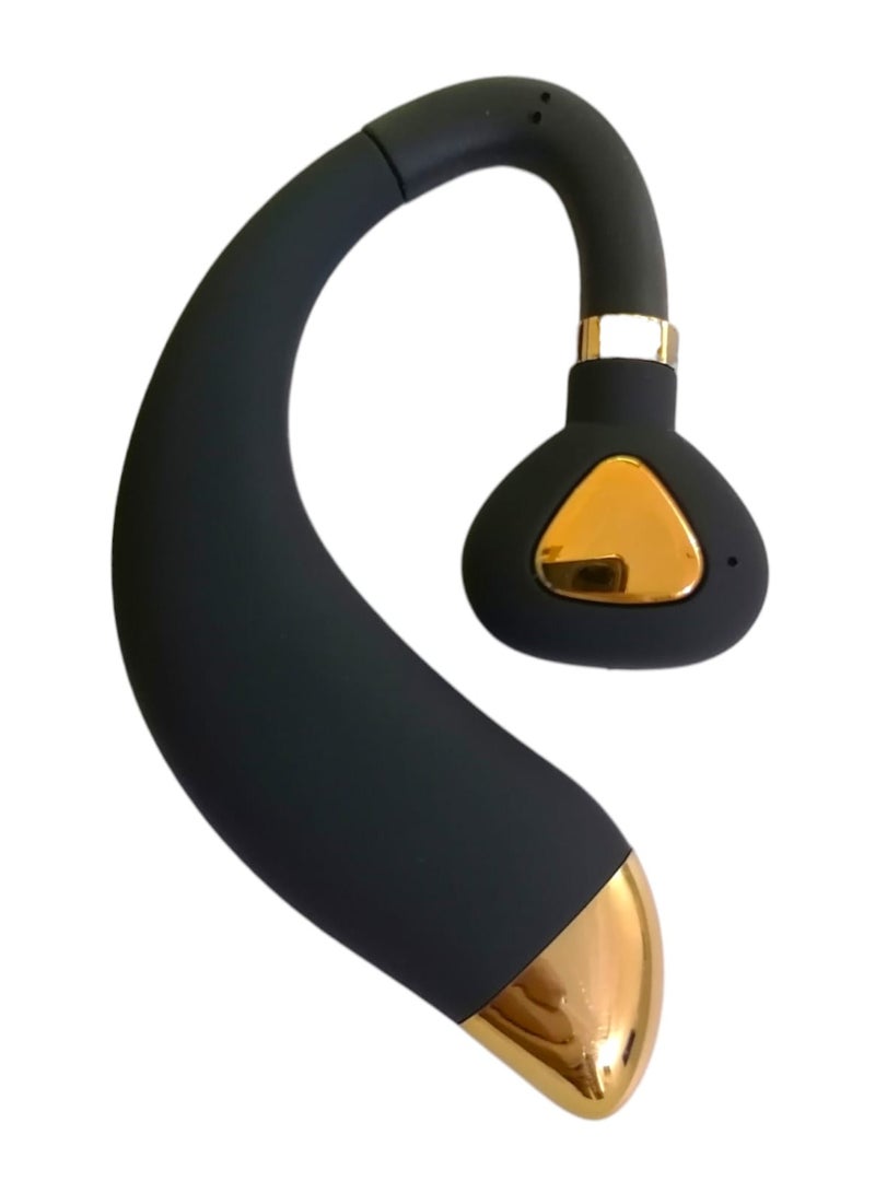 Denx Wireless Bluetooth Headset Compatible With All Devices That Use the Bluetooth System Black/Gold - Image 4