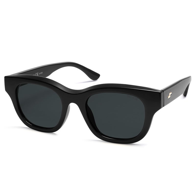 SOJOS Polarized Sunglasses womens men Trendy Small Designer Shades SJ2289,Black - Image 2