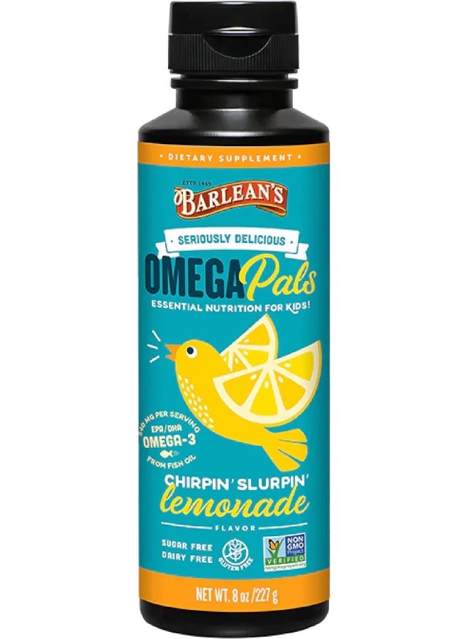 BARLEAN'S Omega Pals Fish Oil Chirpin' Slurpin' Lemonade 8-Oz Packaging May Vary - Image 1