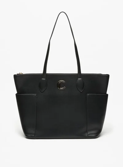 Le Confort Le Confort Solid Tote Bag with Handles and Zip Closure
