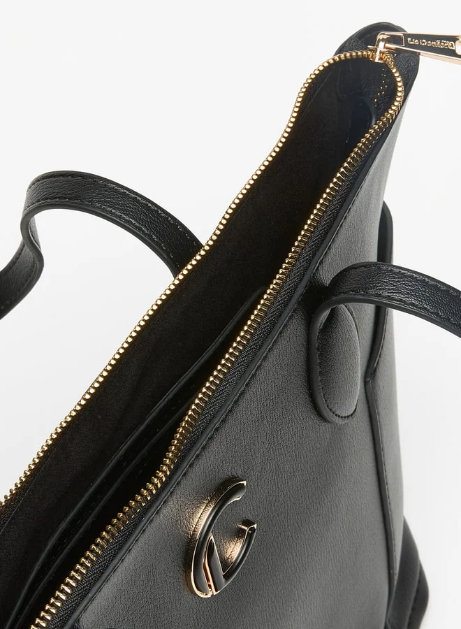 Le Confort Le Confort Solid Tote Bag with Handles and Zip Closure